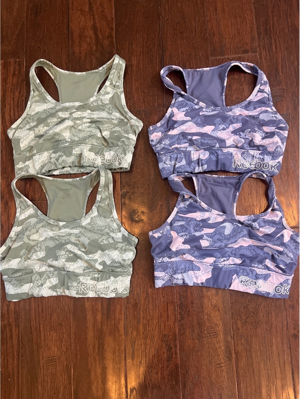 reebok camo sports bras